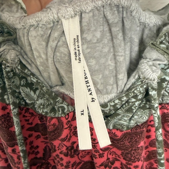 By Anthropologie Tiered Mini Sleep Floral Lounge Dress XL - Picture 8 of 9